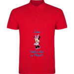 Tricou polo copii Nașică mică Minnie, Roșu