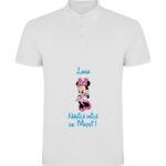Tricou polo copii Nașică mică Minnie, Alb