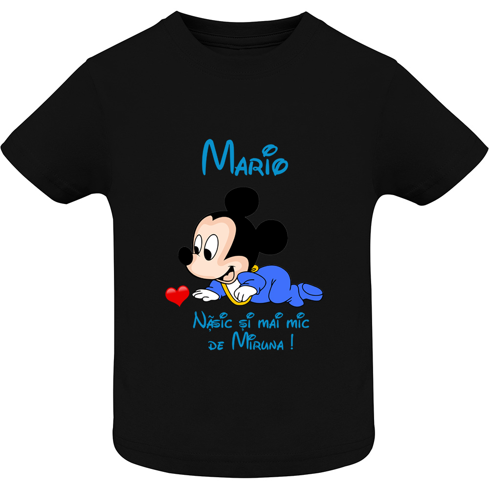 NASICCELMAIMICMICKEY.TC-SS.BLK_.jpg Tricou copii -Nășic cel mai mic Mickey, Negru - imagine 1