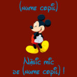 Tricou copii Nășic mic Mickey, Galben - imagine 2