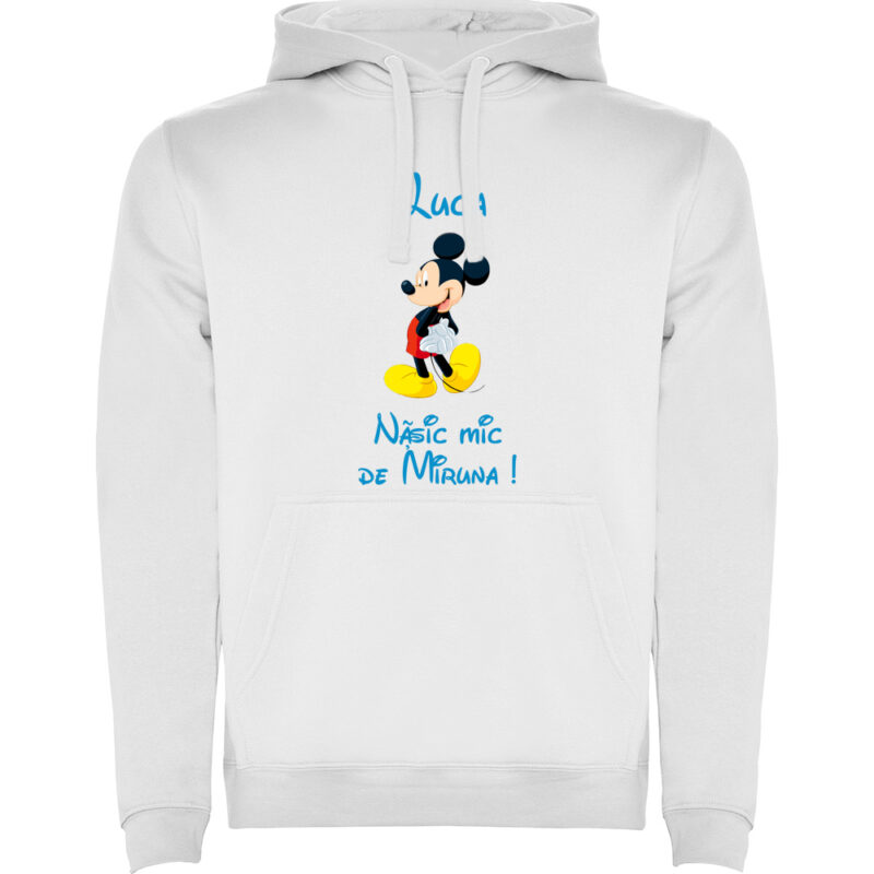 Hanorac copii Nășic mic Mickey, Alb