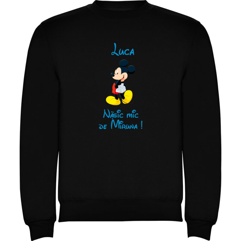 Pulover copii Nășic mic Mickey, Negru