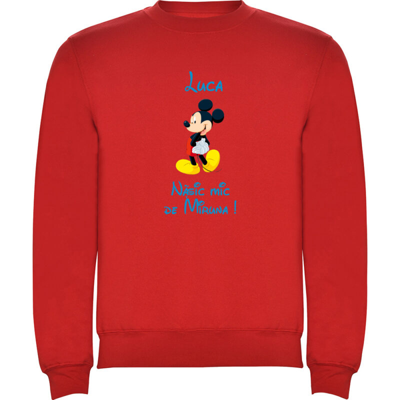 Pulover copii Nășic mic Mickey, Roșu
