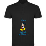 Tricou polo copii Nășic mic Mickey, Negru