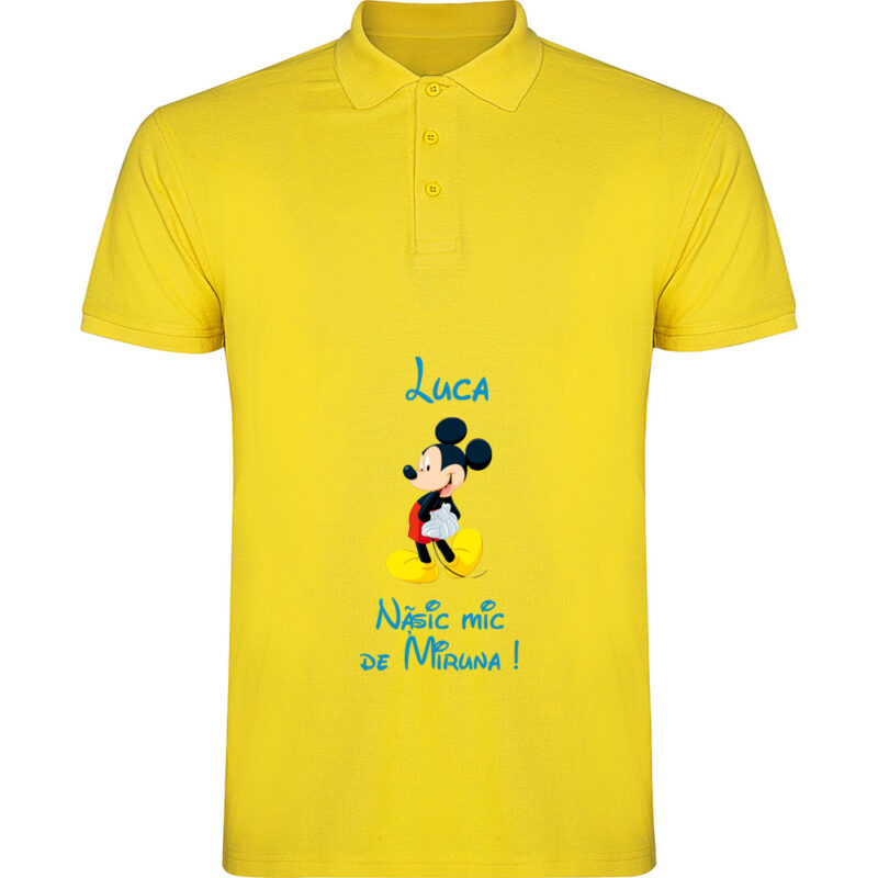 Tricou polo copii Nășic mic Mickey, Galben