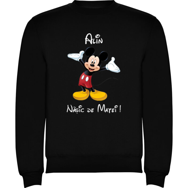 Pulover Naș Mickey, Negru
