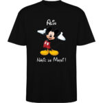 Tricou oversize Naș Mickey, Negru