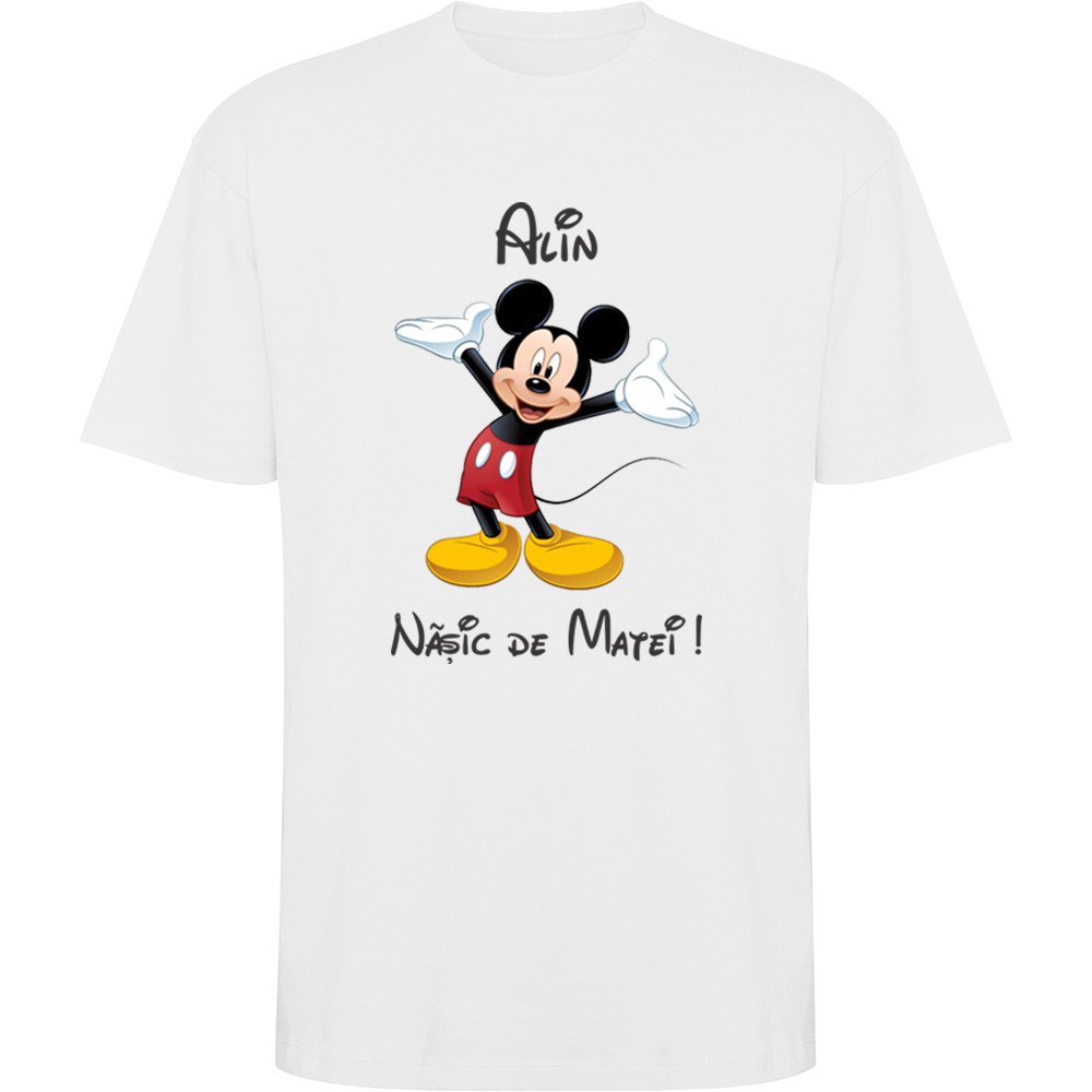NASMICKEY.TO_.WHT_.jpg Tricou oversize Naș Mickey, Alb - imagine 1