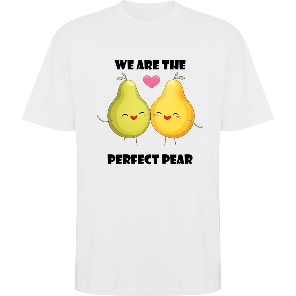 PERFECTPEARS.TO.WHT Tricou oversize Perfect pear, Alb - imagine 1