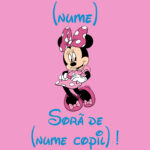 Tricou copii Soră Minnie, Alb - imagine 2