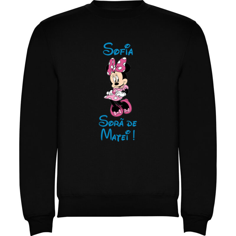 Pulover copii Soră Minnie, Negru