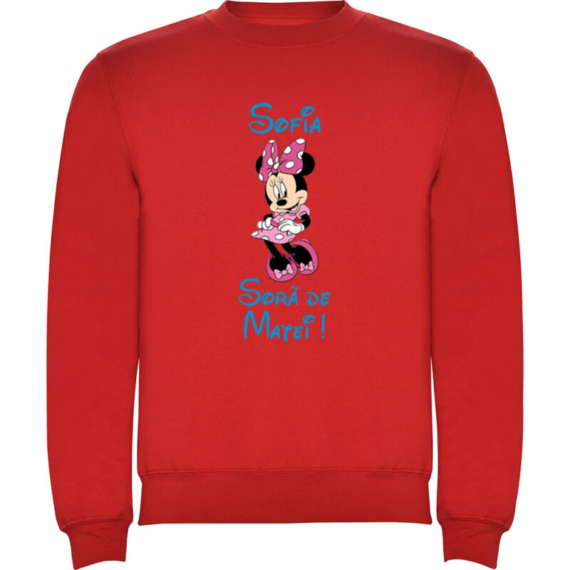 Pulover copii Soră Minnie, Roșu