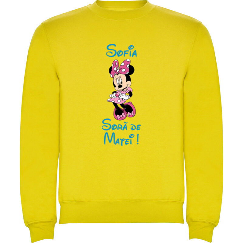 Pulover copii Soră Minnie, Galben