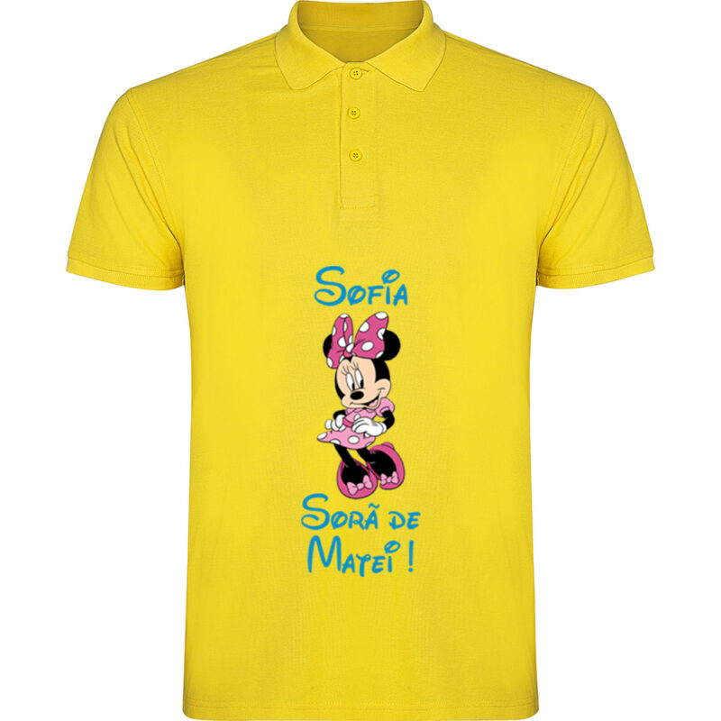 Tricou polo copii Soră Minnie, Galben