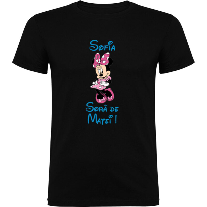 Tricou copii Soră Minnie, Negru