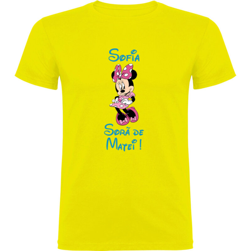 Tricou copii Soră Minnie, Galben