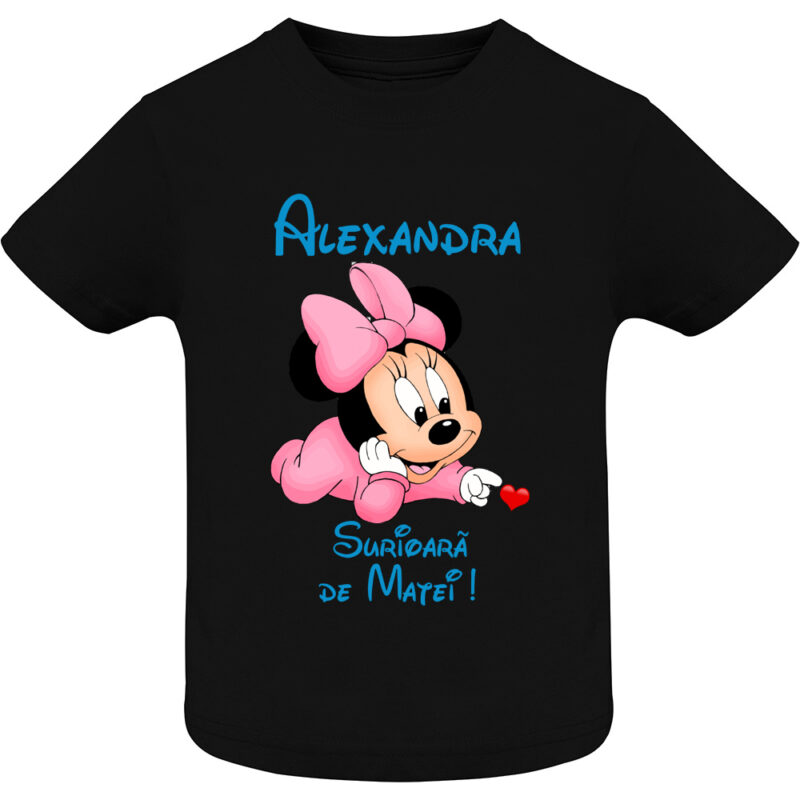 Tricou copii -Surioară Minnie, Negru