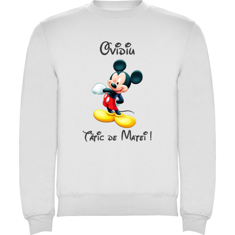 Pulover Tătic Mickey, Alb