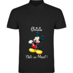 Tricou polo Tătic Mickey, Negru