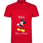 Tricou polo Tătic Mickey, Roșu