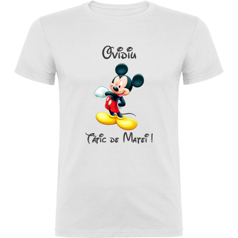 Tricou Tătic Mickey, Alb