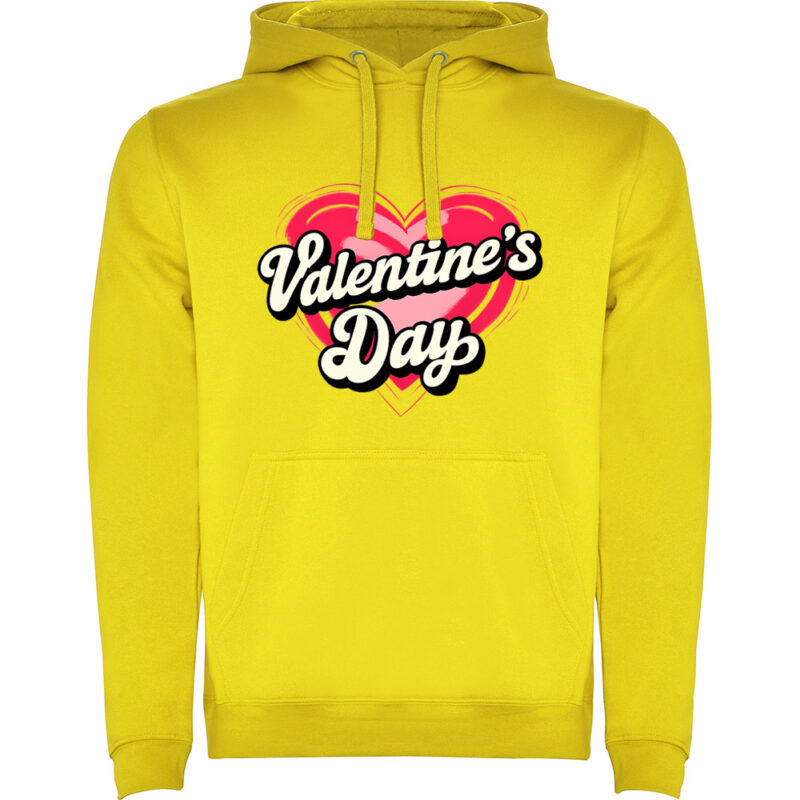 Hanorac Valentines Day Heart (Retro), Galben