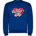 Pulover Valentines Day Heart (Retro), Albastru