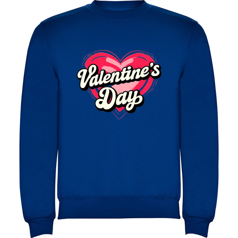 Pulover Valentines Day Heart (Retro), Albastru