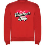 Pulover Valentines Day Heart (Retro), Roșu