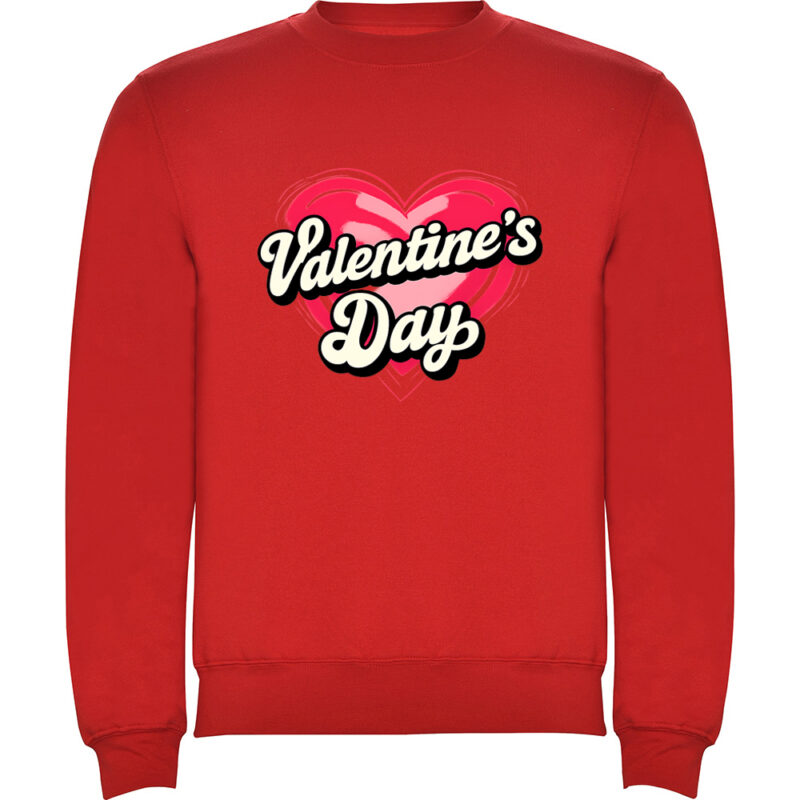 Pulover Valentines Day Heart (Retro), Roșu