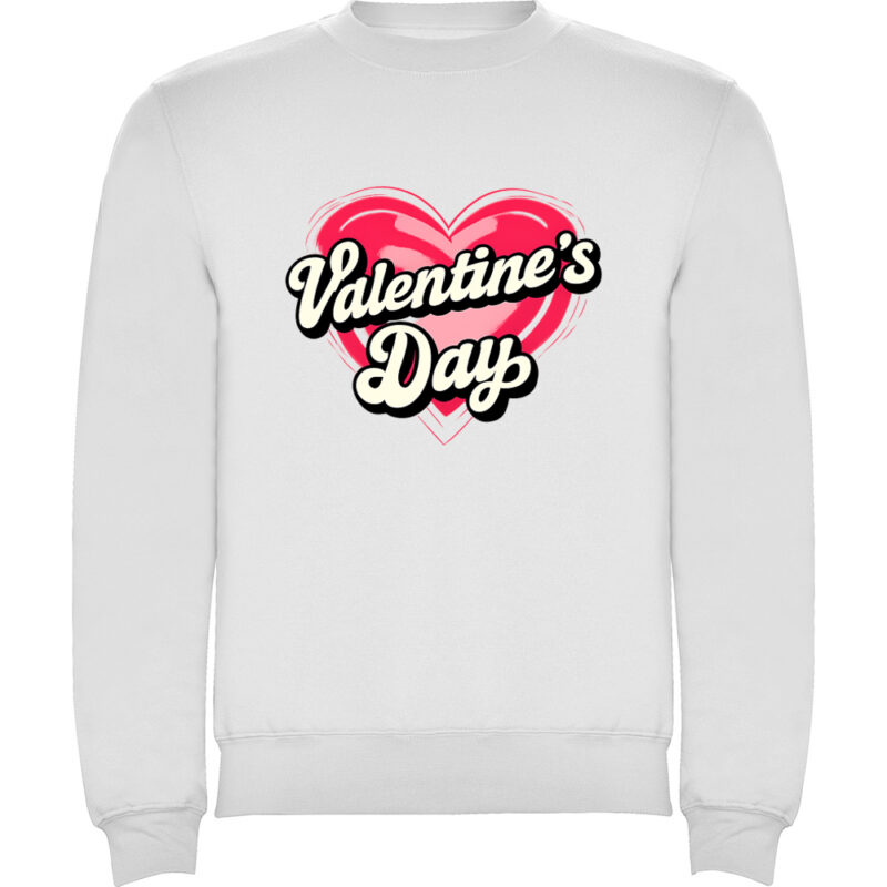 Pulover Valentines Day Heart (Retro), Alb
