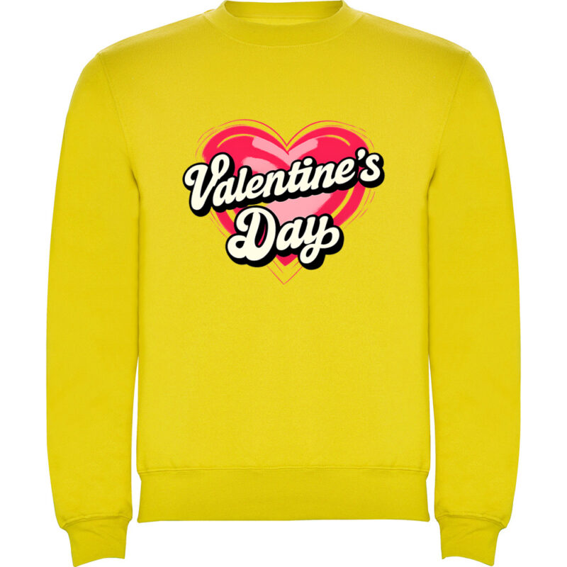 Pulover Valentines Day Heart (Retro), Galben