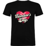 Tricou Valentines Day Heart (Retro), Negru