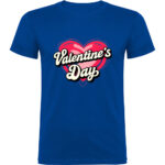 Tricou Valentines Day Heart (Retro), Albastru