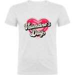 Tricou Valentines Day Heart (Retro), Alb