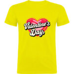 Tricou Valentines Day Heart (Retro), Galben