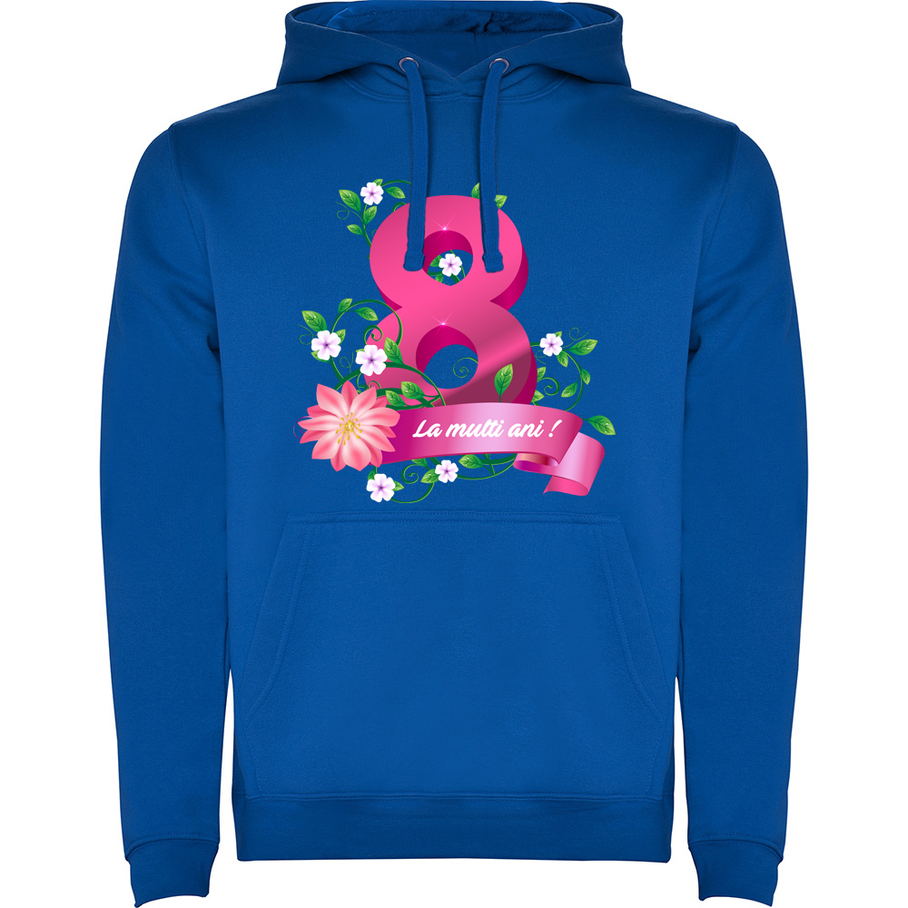 8MARTIE-LAMULTIANI.HAN_.BLU_.jpg Hanorac 8 Martie - La multi ani !, Albastru - imagine 1