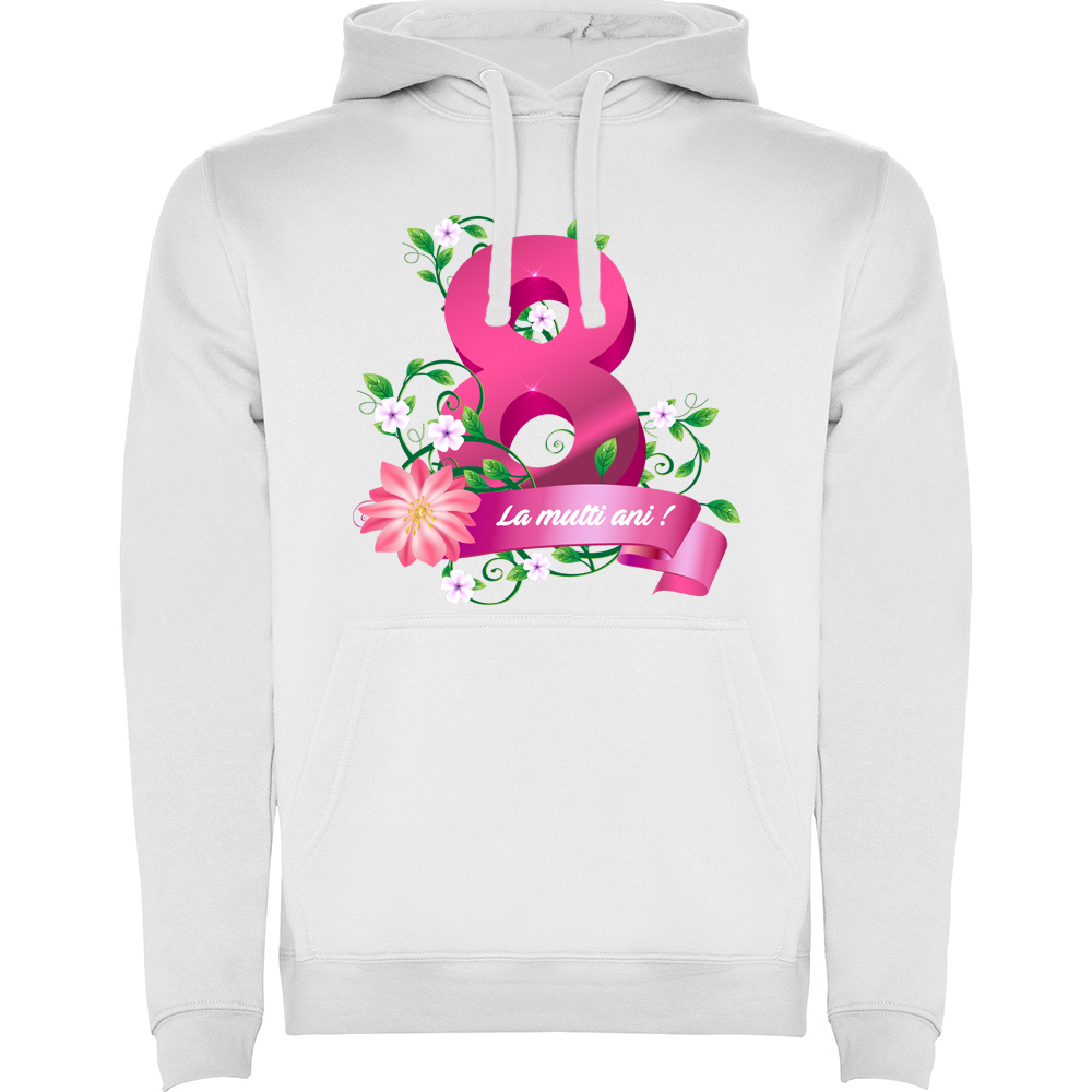 8MARTIE-LAMULTIANI.HAN_.WHT_.jpg Hanorac 8 Martie - La multi ani !, Alb - imagine 1