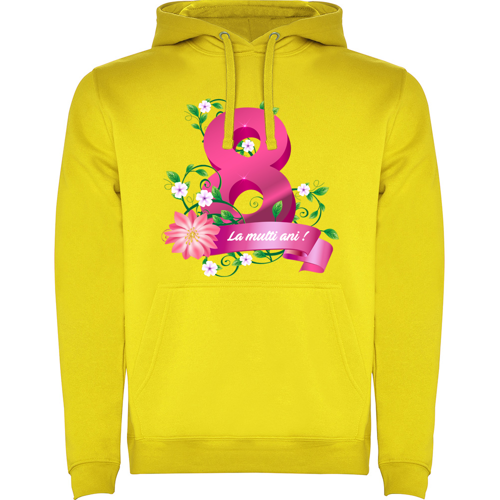 8MARTIE-LAMULTIANI.HAN_.YEL_.jpg Hanorac 8 Martie - La multi ani !, Galben - imagine 1