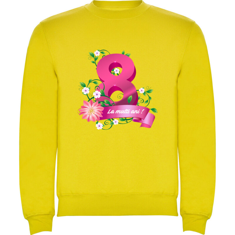 Pulover 8 Martie - La multi ani !, Galben