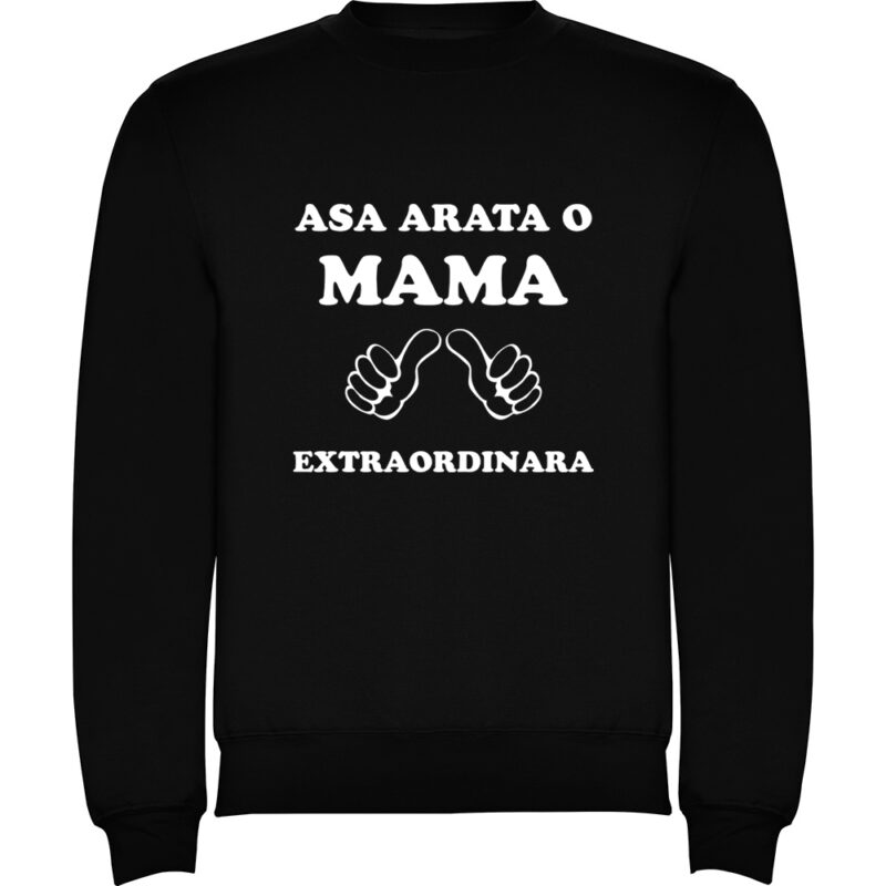 Pulover Asa arata o mama extraordinara, Negru
