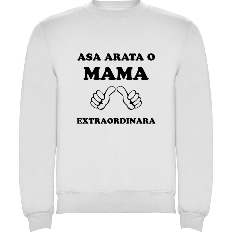 Pulover Asa arata o mama extraordinara, Alb