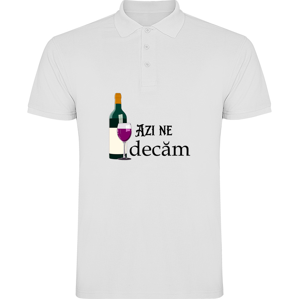 AZINEVINDECAM.TP_.WHT_.jpg Tricou polo Azi ne vindecam, Alb - imagine 1