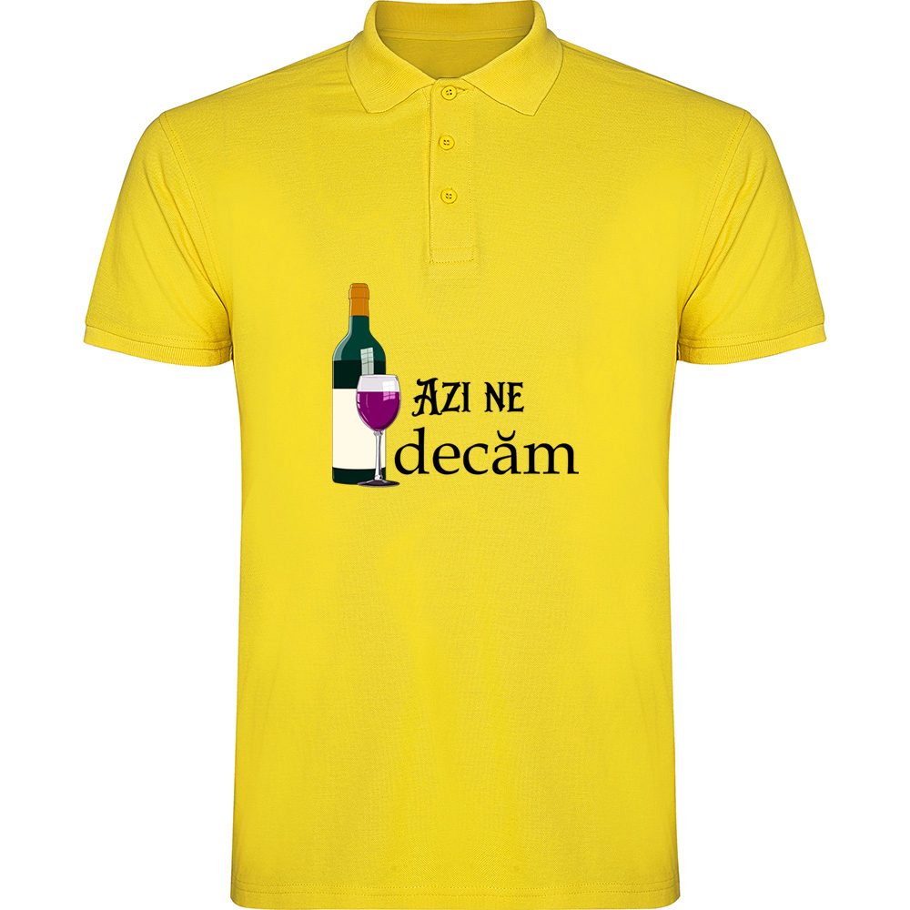 AZINEVINDECAM.TP_.YEL_.jpg Tricou polo Azi ne vindecam, Galben - imagine 1