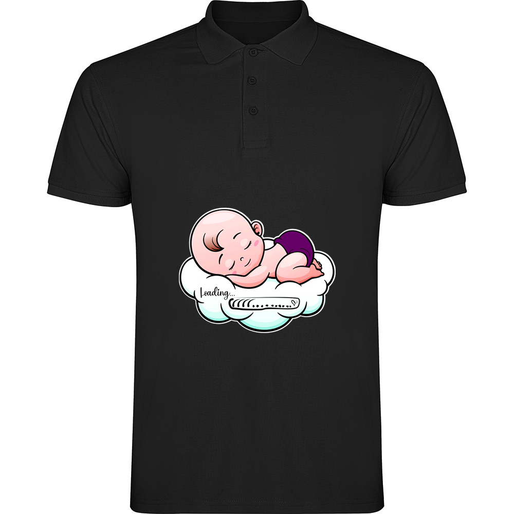 BABYLOADING.TP_.BLK_.jpg Tricou polo Baby loading, Negru - imagine 1