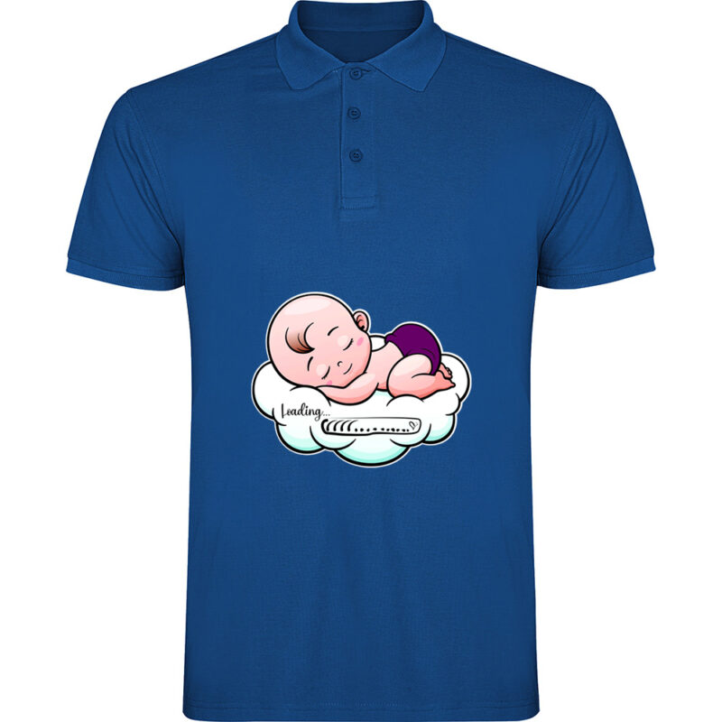 Tricou polo Baby loading, Albastru