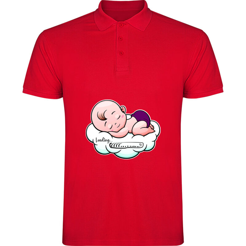 Tricou polo Baby loading, Roșu