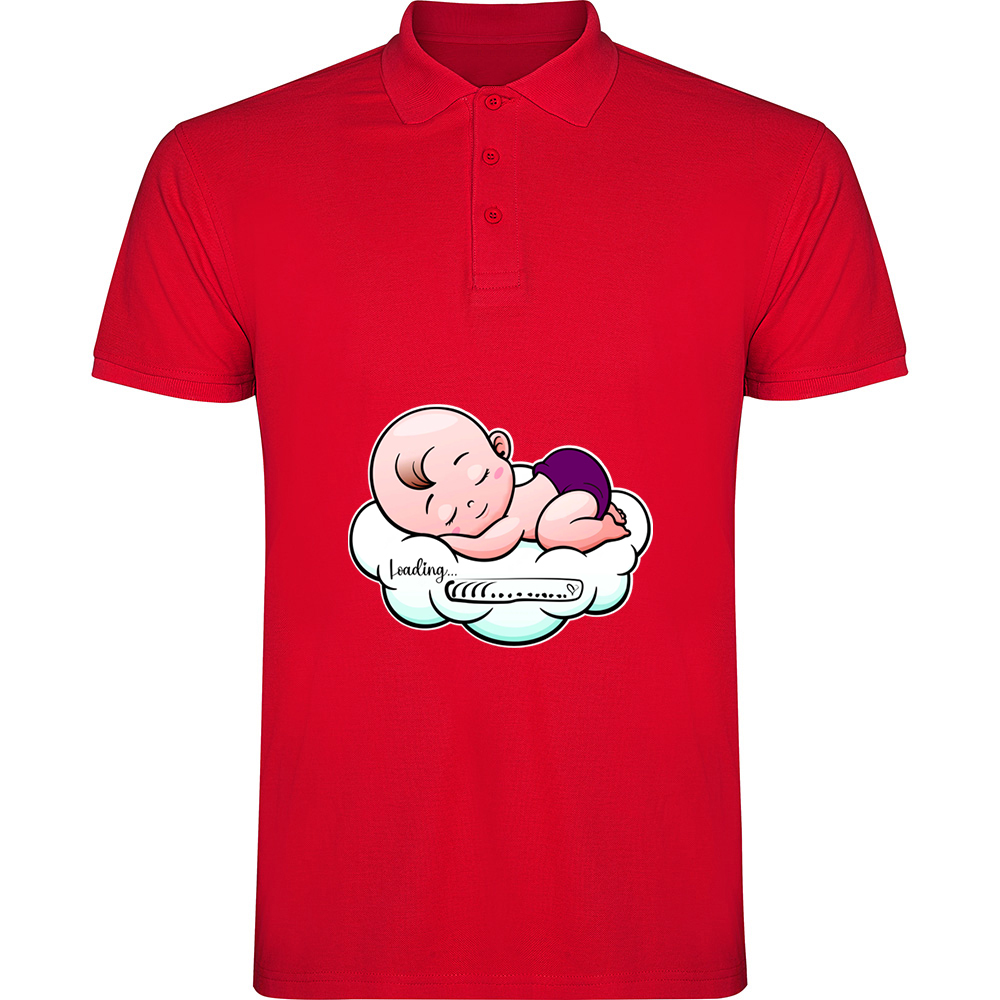 BABYLOADING.TP_.RED_.jpg Tricou polo Baby loading, Roșu - imagine 1