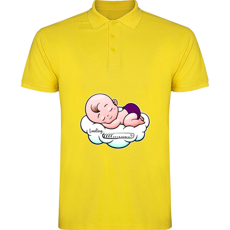 Tricou polo Baby loading, Galben