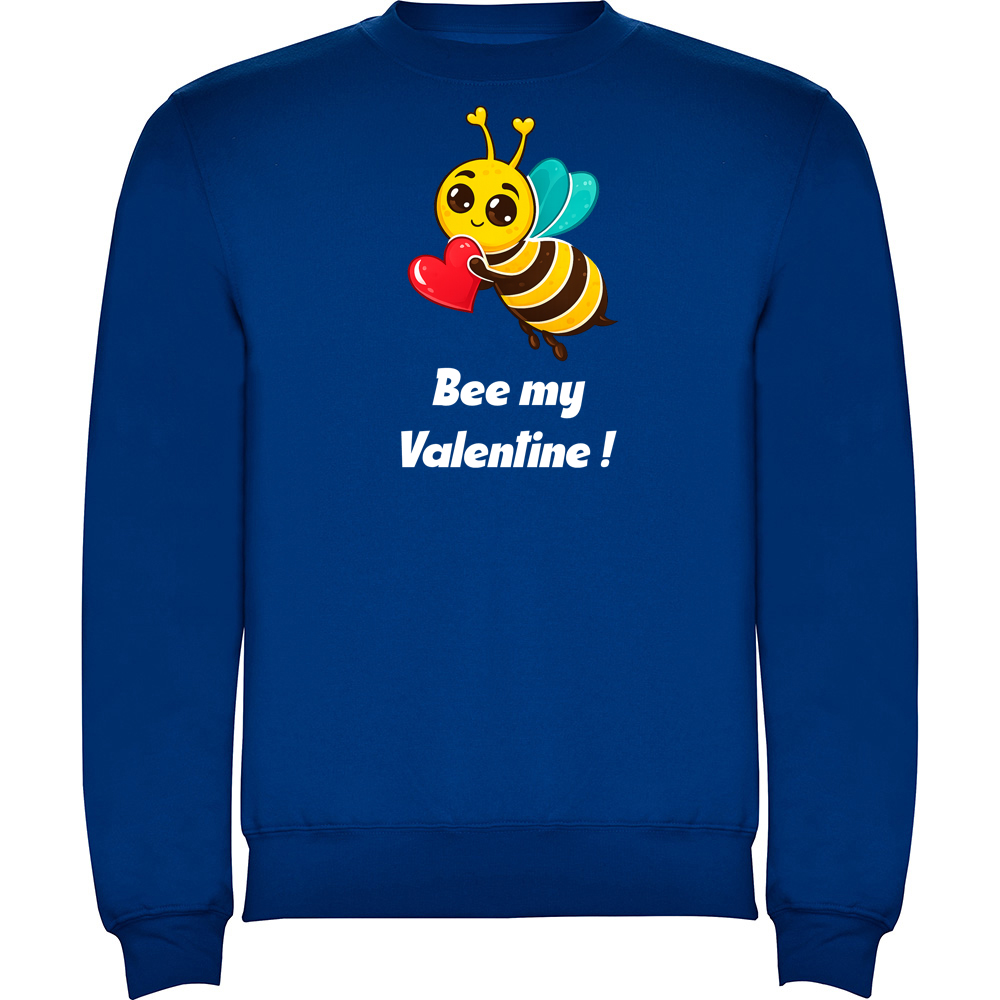BEEMYVALENTINE.PLV_.BLU_.jpg Pulover Bee my Valentine, Albastru - imagine 1